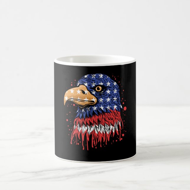 Coola American Flagga Eagle Art - USA flagga Kaffemugg (Center)