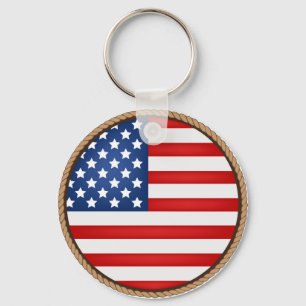 Coola American Flagga Nyckelring