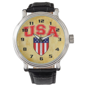 Coola American Flagga U.S.A Patriotic Armbandsur