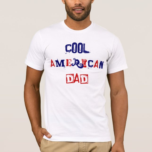 Coola American Pappa i stort I T-Shirt (Framsida)