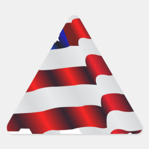 Coola Amerika, USA, LEDSEN flagga, Sochi-spel Triangelformat Klistermärke