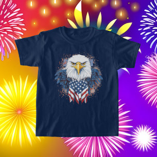 coola Amerikanska örn Patriotiska barn T Shirt