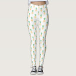 Coola Ananas Mönster Leggings<br><div class="desc">Girly och chic frun mönster.</div>