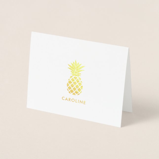 Coola Ananas Tack Folierat Kort (Framsida)