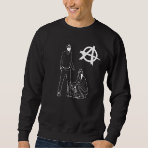 Coola Anarchy Anarchie Punk I Anarchist Anarcho Ca Lång Ärmad Tröja