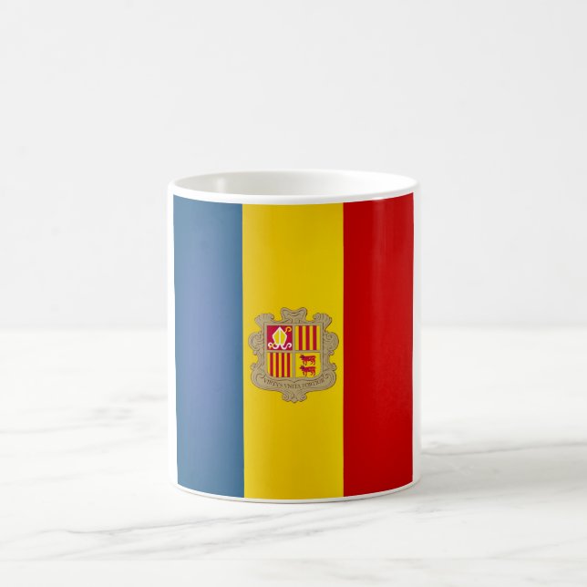 Coola Andorra Flagga Coffee Mugg (Center)