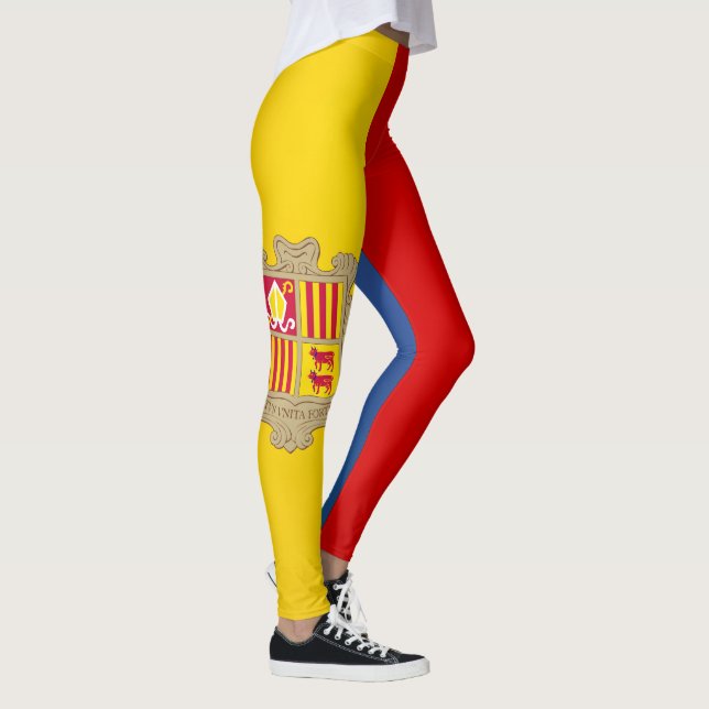 Coola Andorra Flagga Mode Leggings (Höger)