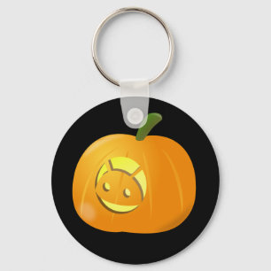 Coola Android Pumpkin Halloween-knappkedja Nyckelring