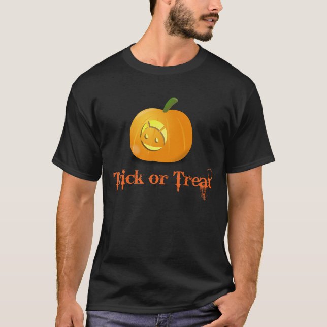 Coola Android Pumpkin Halloween Shirt Tee Shirt (Framsida)