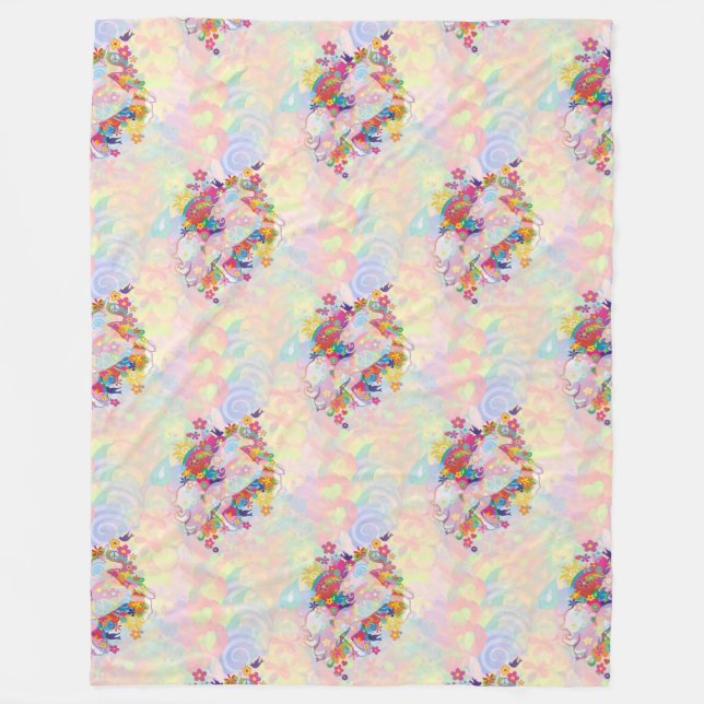 Coola Animal Mönster - Blomkraftsopol 1 Fleecefilt (Framsidan)