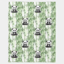 Coola Animal Mönster - Cute Panda 1 Fleecefilt