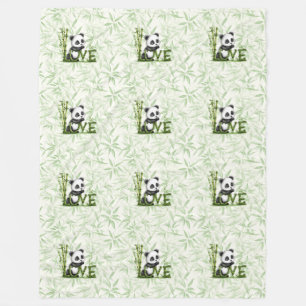 Coola Animal Mönster - Cute Panda 2 Fleecefilt