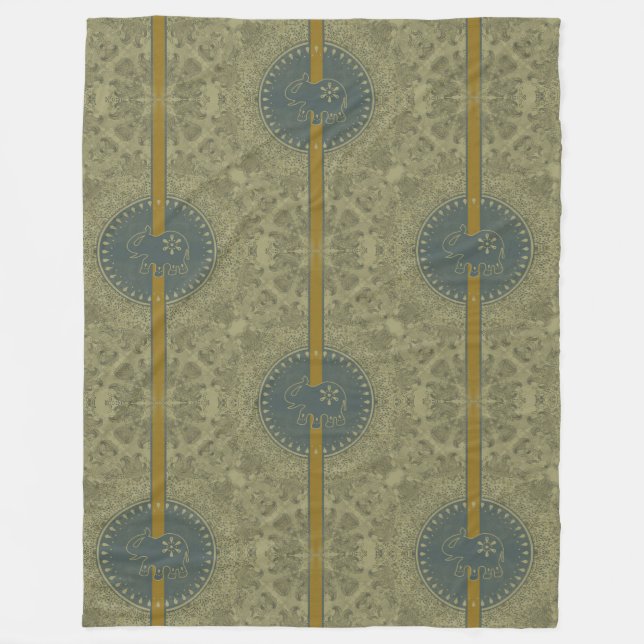 Coola Animal Mönster - Elephant 6 Fleecefilt (Framsidan)