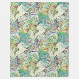 Coola Animal Mönster - Finkonsthandeln Unicorn 1 Fleecefilt