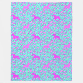 Coola Animal Mönster - Horse Silhouette 1 Fleecefilt