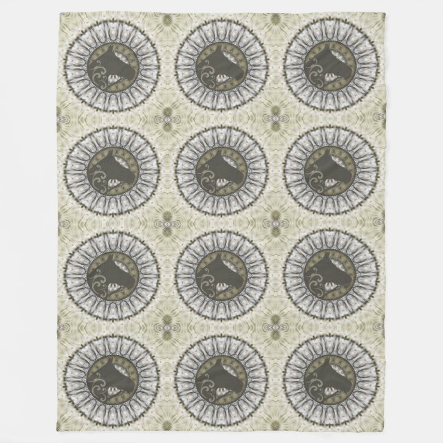 Coola Animal Mönster - Mandala Horse 1 Fleecefilt (Framsidan)