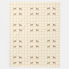 Coola Animal Mönster - Rutnätshapes Horses 1 Fleecefilt