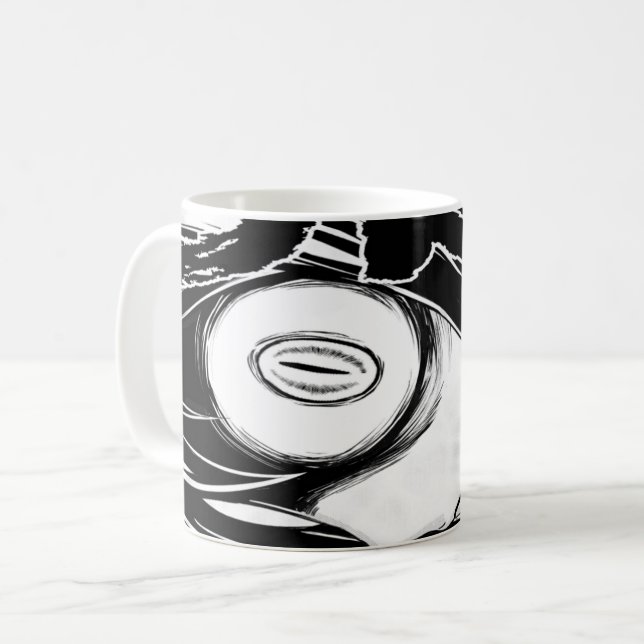 Coola Anime Öga Boll Cafe Kaffemugg (Framsida vänster)