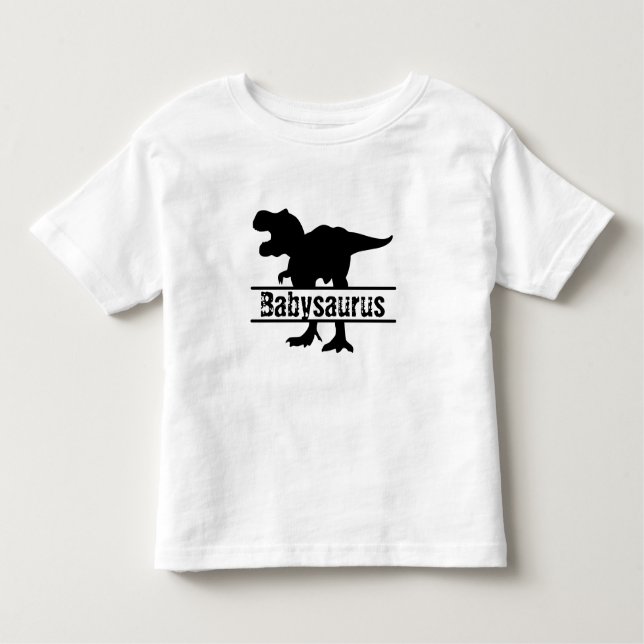 coola anpassade babysaurus Family Dinosaur T Shirt (Framsida)