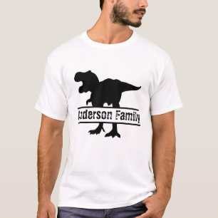 coola anpassade T-Rex dinosauriefamiljdoft T Shirt