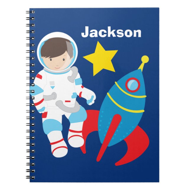 Coola Anpassningsbar Astronaut Rymden Kids Anteckningsbok (Framsidan)
