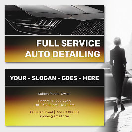 Coola Anpassningsbar Golden Chrome Black Car Servi Visitkort