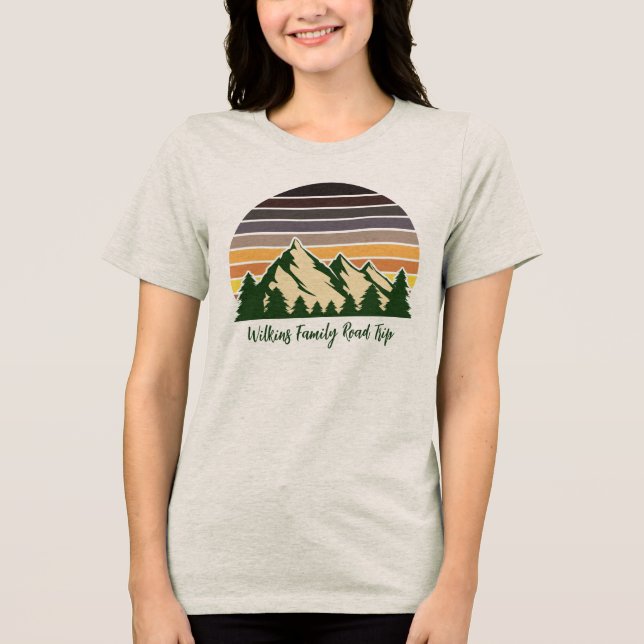 Coola Anpassningsbar Road Resa Forest Sunset Women T Shirt (Framsida)