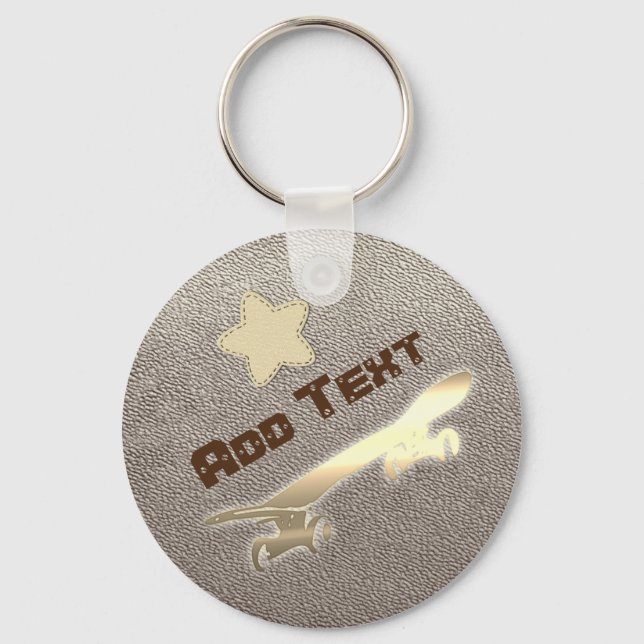 Coola Anpassningsbar Skater Skateboarding Nyckelring (Framsida)