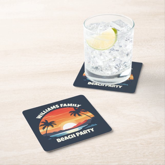 Coola Anpassningsbar Soluppgång Handflatan Träd Be Underlägg Papper Kvadrat (Insitu)