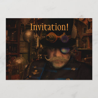 Coola Anpassningsbar Steampunk Fantasy Inbjudningar