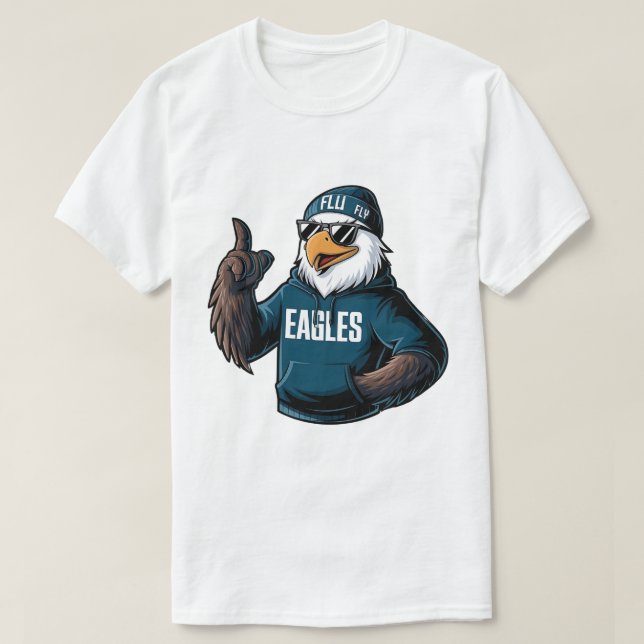 Coola Ansikte Eagles med solglasögon (Graphic Eagl T Shirt (Design framsida)