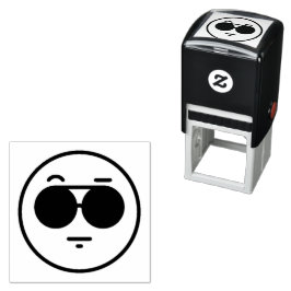 Coola Ansikte Emoticon Self-Inking Frimärke Självfärgande Stämpel