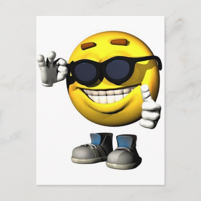 coola ansikte vykort (Framsida)