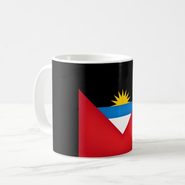 Coola Antigua och Barbuda Flagga Kaffemugg (Framsida vänster)