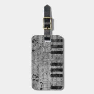 Coola antique grunge effect piano musik noter bagagebricka