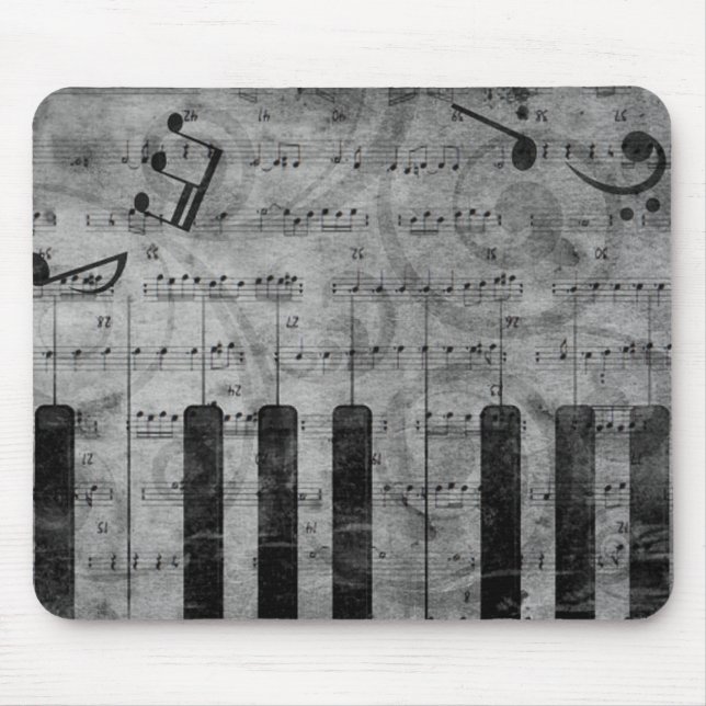 Coola antique grunge effect piano musik noter musmatta (Framsidan)