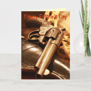 Coola antique gun Lycklig Fars dag card Kort