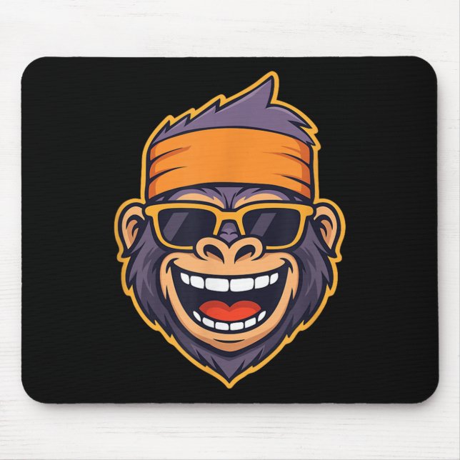 Coola Ape Gorilla Head Funky Monkey Retro Bandana  Musmatta (Framsidan)