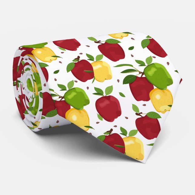 coola äpple färg mönster frukt med tippad rubel slips (Rullad)