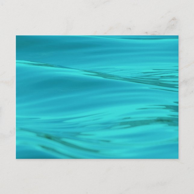 Coola Aqua Blue Summer Vatten Ripples Vykort (Framsida)