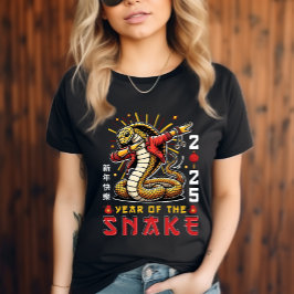 Coola år för orm 2025 kinesisk zodiak t shirt