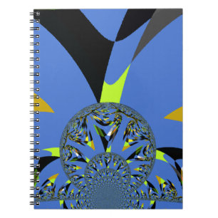 Coola Arches with Fractal Spheres Art Design Anteckningsbok Med Spiral