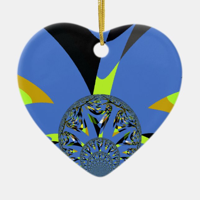 Coola Arches with Fractal Spheres Art Design Julgransprydnad Keramik (Framsidan)