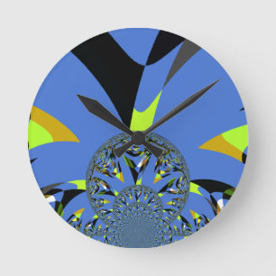 Coola Arches with Fractal Spheres Art Design Rund Klocka