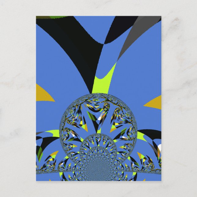 Coola Arches with Fractal Spheres Art Design Vykort (Framsida)