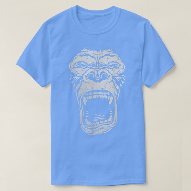 Coola Arg Gorilla Ansikte Lärarlägesarbetssymbol M T Shirt (Design framsida)
