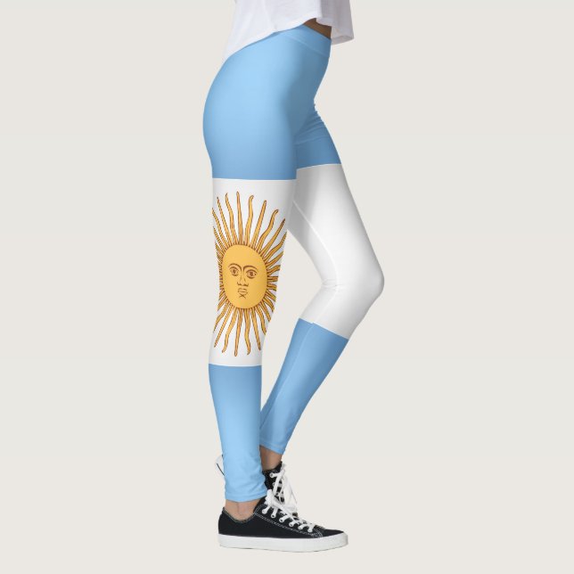 Coola Argentina Flagga Mode Leggings (Höger)