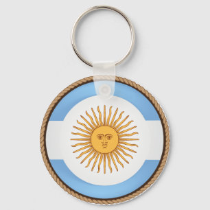 Coola Argentinas Flagga - sälnyckelkedja Nyckelring