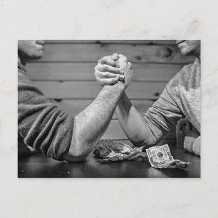 Coola Arm Wrestling-vykort Vykort