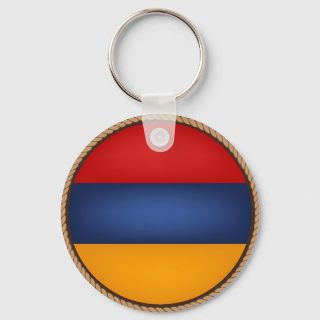 Coola Armenien Flagga Seal Keychain Nyckelring (Framsida)